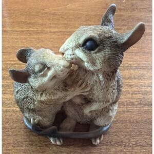 Vintage Castagna "Loving Series" Mice Italy 1988 Resin Figurine